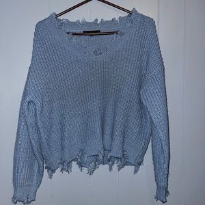 Blue sweater like long sleeve shirt